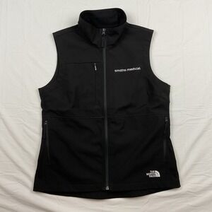 The North Face Womens Black Softshell Vest Size M Smiths Medical Logo Outdoor